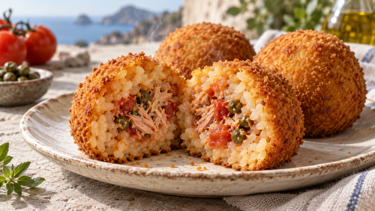 arancini eoliani, la ricetta originale